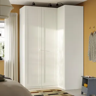 IKEA PAX / GULLABERG Dulap colt, alb/alb, 161/111x236 cm