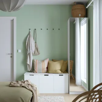 IKEA PAX / ÅHEIM Combinatie dulap, alb/oglinda, 50x60x201 cm
