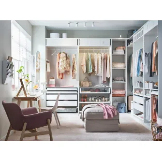 IKEA PAX Unitate suplimentara colt 4 polite, alb, 53x35x236 cm