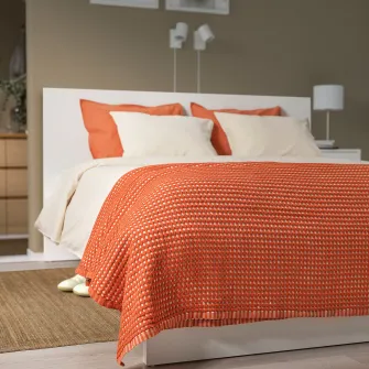 IKEA PELARTUJA Cuvertura, rosu-maro/bej, 150x250 cm