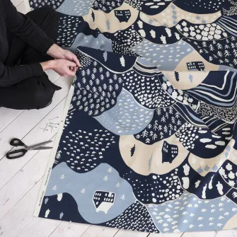 IKEA PENDELKAKTUS Metraj pre-taiat, munti/multicolor, 150x300 cm