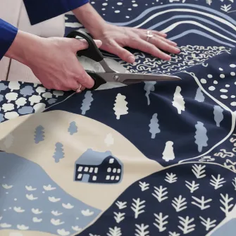 IKEA PENDELKAKTUS Metraj pre-taiat, munti/multicolor, 150x300 cm