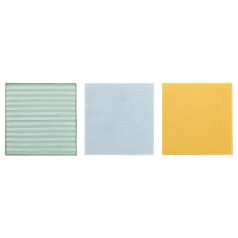 IKEA PEPPRIG Laveta microfibre, verde albastru/galben, 28x28 cm