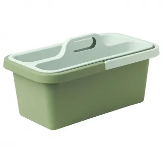 IKEA PEPPRIG Lighean si cutie pentru curatenie, verde