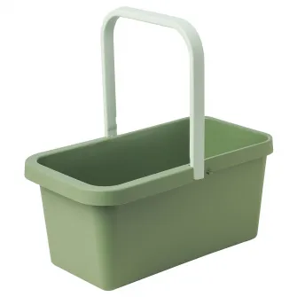 IKEA PEPPRIG Lighean si cutie pentru curatenie, verde