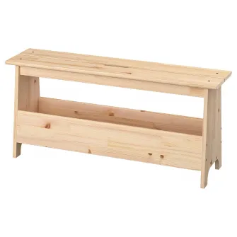 IKEA PERJOHAN Banca cu depozitare, pin, 100 cm