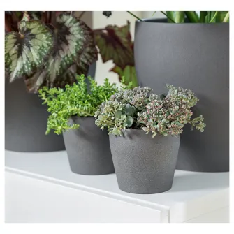 IKEA PERSILLADE Ghiveci, gri inchis, 12 cm