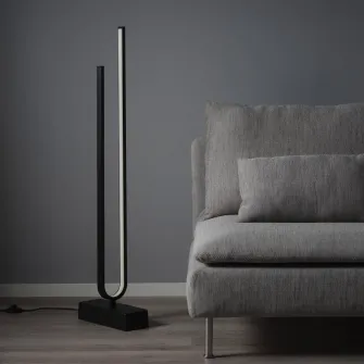 IKEA PILSKOTT Lampadar LED, smart negru