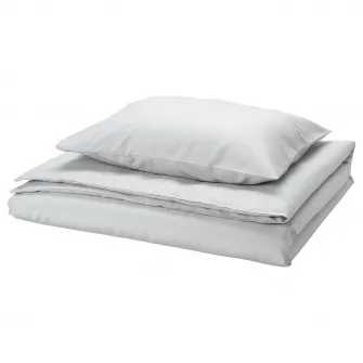 IKEA PILTANDVINGE Husa pilota+fata perna, gri, 150x200/50x60 cm