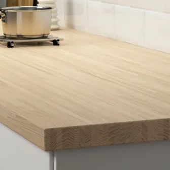 IKEA PINNARP Blat, frasin/furnir, 186x3.8 cm