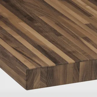 IKEA PINNARP Blat, nuc/furnir, 186x3.8 cm