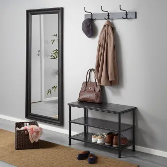IKEA PINNIG Cuier 3 agatatori, negru