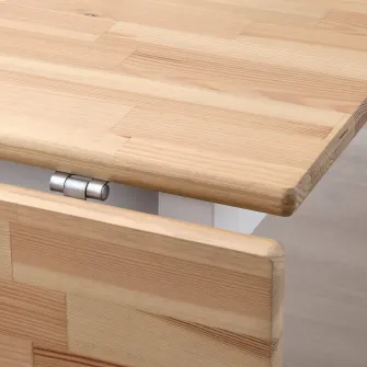 IKEA PINNTORP / STEFAN Masa + 2 scaune, maro deschis vopsit vopsit alb/alb, 67/124 cm