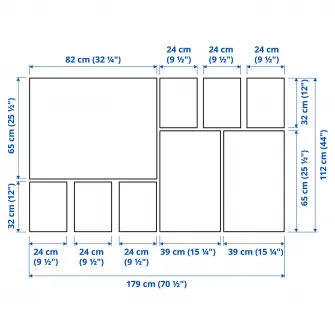 IKEA PJÄTTERYD Set 9 tablouri, padure in ceata, 179x112 cm