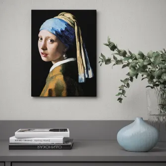 IKEA PJÄTTERYD Tablou, fata cu cercel de perla, 2, 30x40 cm
