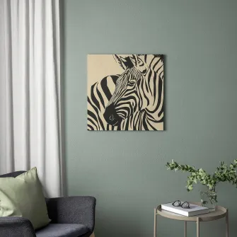 IKEA PJÄTTERYD Tablou, zebra rustica, 56x56 cm