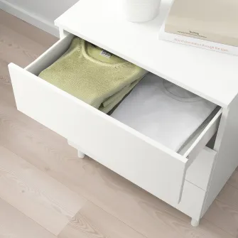 IKEA PLATSA Comoda 3 sertare, alb/Fonnes alb, 60x57x73 cm