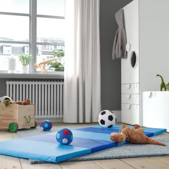 IKEA PLUFSIG Saltea plianta gimnastica, albastru, 78x185 cm