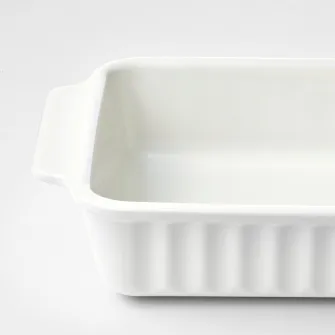 IKEA POETISK Vas cuptor, alb murdar, 30x20 cm
