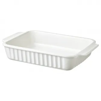 IKEA POETISK Vas cuptor, alb murdar, 34x23 cm