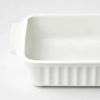 IKEA POETISK Vas cuptor, alb murdar, 34x23 cm