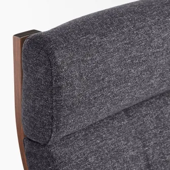 IKEA POÄNG Balansoar, maro/Gunnared gri inchis