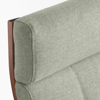 IKEA POÄNG Balansoar, maro/Gunnared verde deschis
