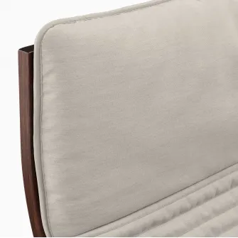 IKEA POÄNG Balansoar, maro/Knisa bej deschis