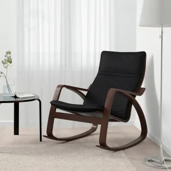 IKEA POÄNG Balansoar, maro/Knisa negru