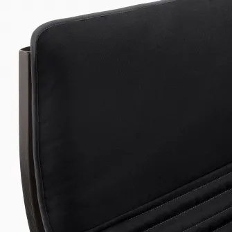 IKEA POÄNG Balansoar, negru-maro/Knisa negru