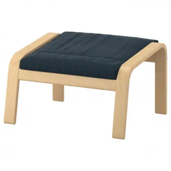 IKEA POÄNG Perna taburet, Hillared albastru inchis