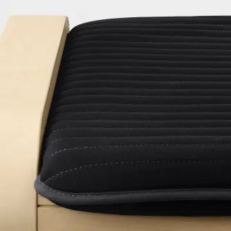IKEA POÄNG Taburet, furnir mesteacan/Knisa negru