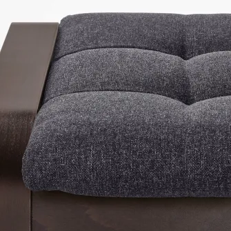 IKEA POÄNG Taburet, negru-maro/Gunnared gri inchis