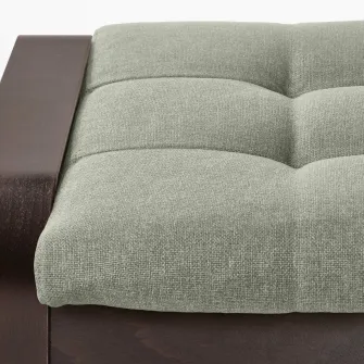 IKEA POÄNG Taburet, negru-maro/Gunnared verde deschis