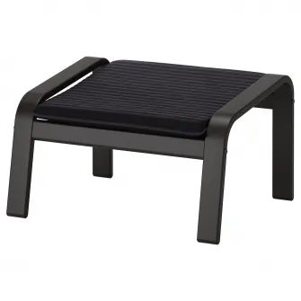 IKEA POÄNG Taburet, negru-maro/Knisa negru