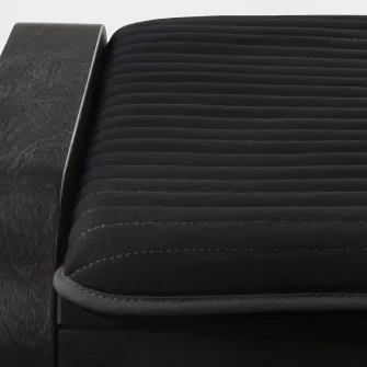 IKEA POÄNG Taburet, negru-maro/Knisa negru