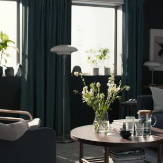 IKEA PRAKTLYSING Stor, smart wireless/cu baterii alb, 120x195 cm