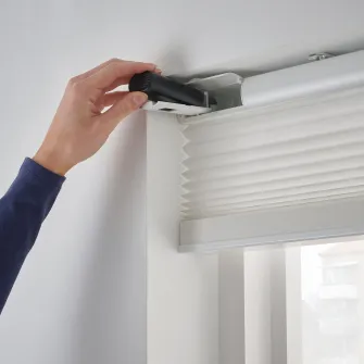 IKEA PRAKTLYSING Stor, smart wireless/cu baterii alb, 120x195 cm