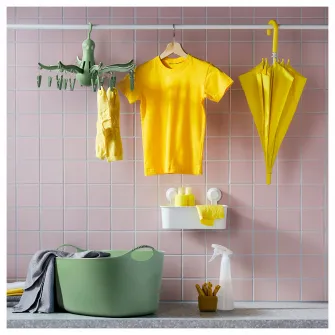 IKEA PRESSA Uscator rufe suspendat+16 carlige, verde