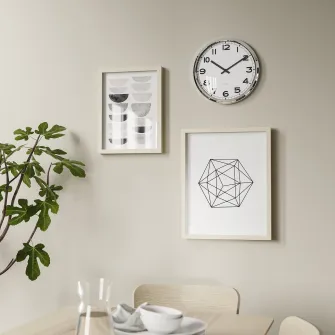 IKEA PUGG Ceas perete, inox, 32 cm