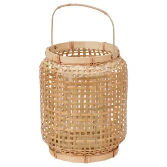 IKEA PÅVEFINK Felinar lumanare bloc, bambus, 25 cm
