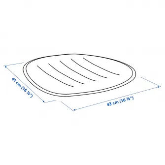 IKEA PYNTEN Perna sezut, gri inchis, 41x43 cm