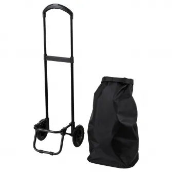 IKEA RADARBULLE Sacosa cumparaturi cu role, negru, 33x24x68 cm/38 l