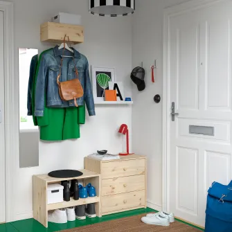 IKEA RAGGBERG Cuier cu polita, pin, 40x21x17 cm
