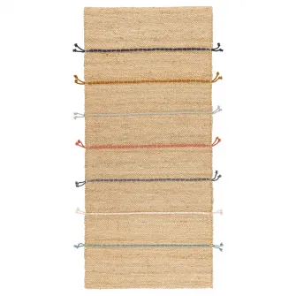 IKEA RAKLEV Covor, tesatura plata, lucrat manual natur/multicolor, 70x160 cm