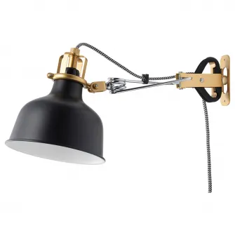 IKEA RANARP Aplica/spot clema, negru