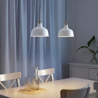 IKEA RANARP Lustra, alb murdar, 23 cm