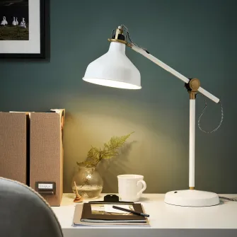 IKEA RANARP Veioza birou, alb murdar