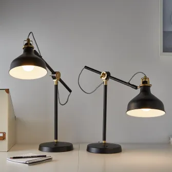 IKEA RANARP Veioza birou, negru