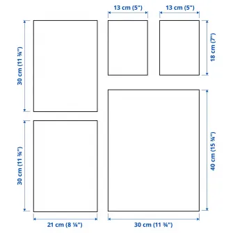 IKEA RÖDALM Afis, 5 bucati, holde aurii